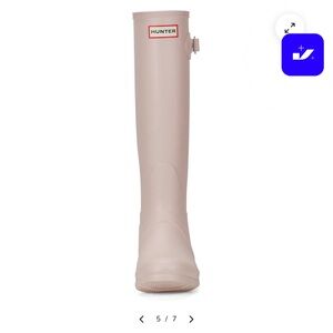 Hunter Women's cream Rain Boots wore once